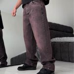 شلوار بگ تینت بنفش