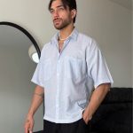 پیراهن آستین کوتاه راه راه