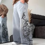 شلوار فول بگ طرح دار