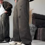 شلوار بگ Jack jones تینت قهوه ای