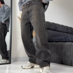شلوار بگ تینت قهوه ای سنگشور