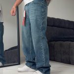 شلوار بگ Denim ابی سبز