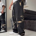 شلوار بگ طرح دار