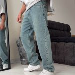 شلوار بگ تینت آبی