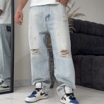 شلوار بگ burberry زاپدار