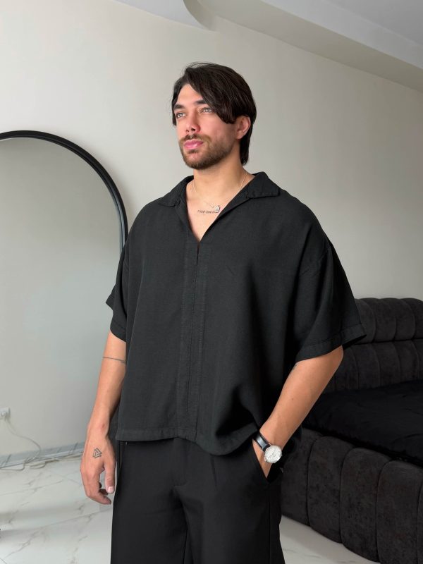پیراهن لینن پایین گت - Image 3