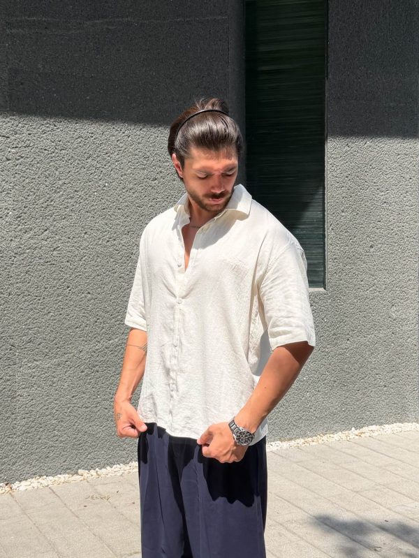پیراهن لینن شارلی - Image 7