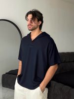 تیشرت یقه دار لینن